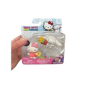 Hello Kitty & Friends 2 Figure Set Sweet & Salty Hello Kitty & Cinnamoroll NEW